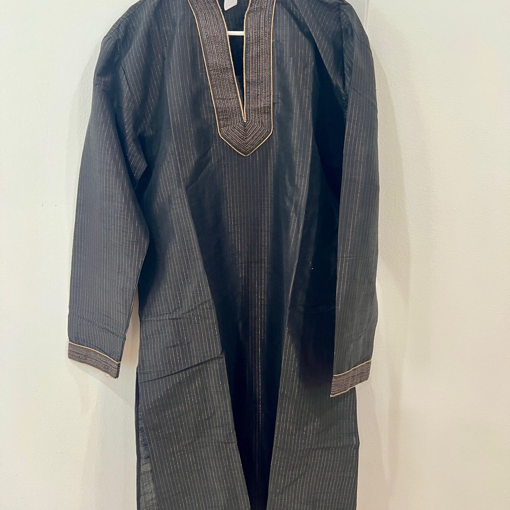 Black Tunic with Gold Trim